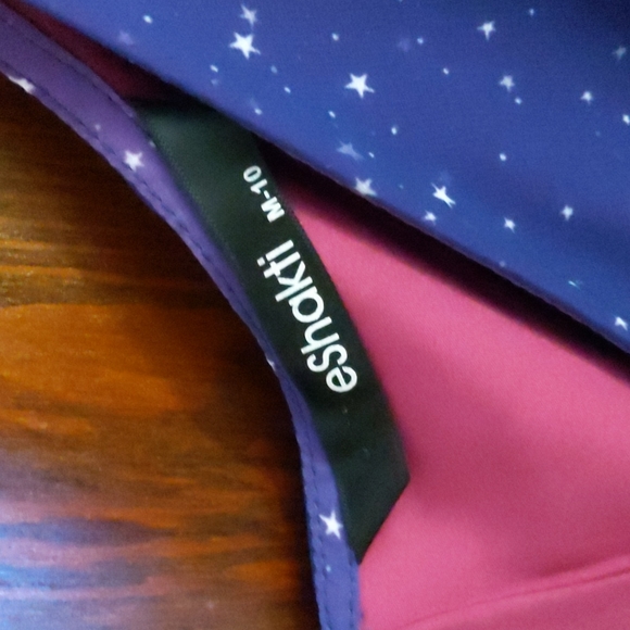 eShakti Galaxy Star Ombre Purple Short Sleeve Wayward Fantasy Dress Sz M/ 10 - Picture 6 of 11